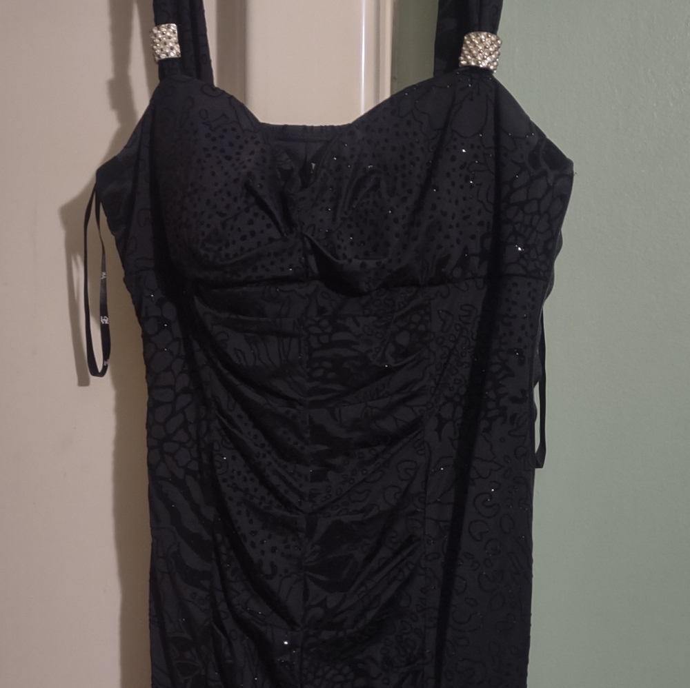 Love black tease sleeveless body can bling mini party dress size 7 - Picture 7 of 7